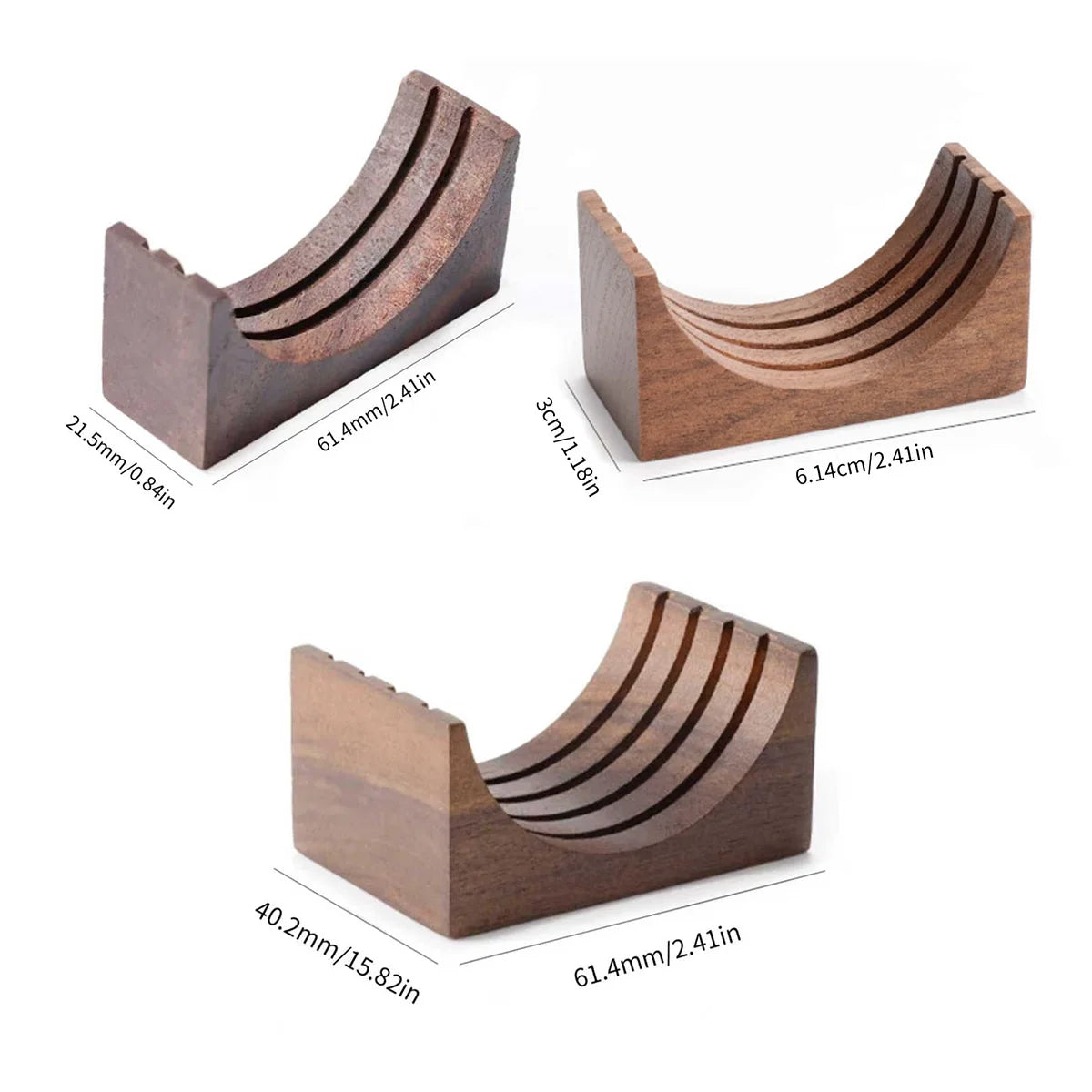 Walnut Espresso Puck Screen Stand – 51/53/58mm Portafilter Coffee Accessory Stand Axl