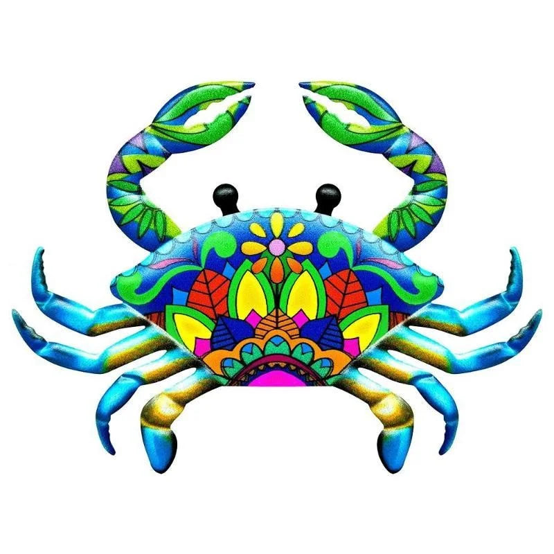 Metal Crab Wall Art – Iron Sculpture Home & Garden Decoration Metal Wall Sculpture Axl