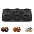 3-Cavity Peanut Silicone Mold – Non-Stick Dessert & Cake Tray Silicone Baking Mold Axl Black