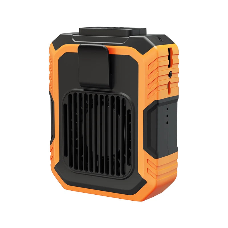 4-in-1 Portable Fan – Waist Clip, Desktop, Handheld & Power Bank Portable Personal Fan Axl orange
