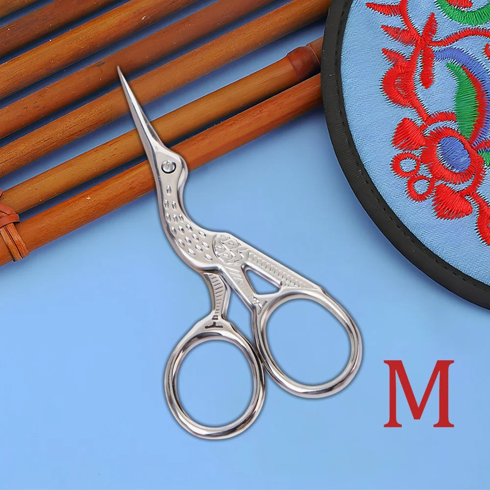Retro Vintage Embroidery Scissors – Stainless Steel Craft Tool Embroidery Scissors Axl Silvery-L