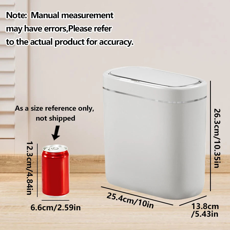 ONEKA Touchless Mini Desk Trash Can – Motion Sensor Lid Motion Sensor Trash Can Axl White-Size M