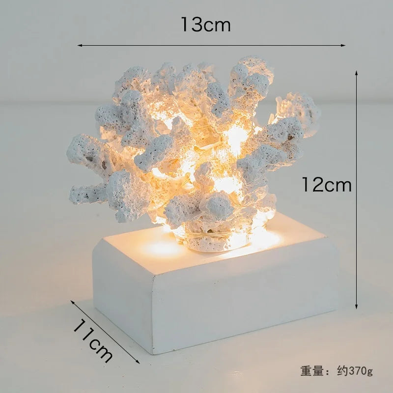Resin Coral Figurine – Coastal Mediterranean Home Décor Resin Coral Figurine Axl white
