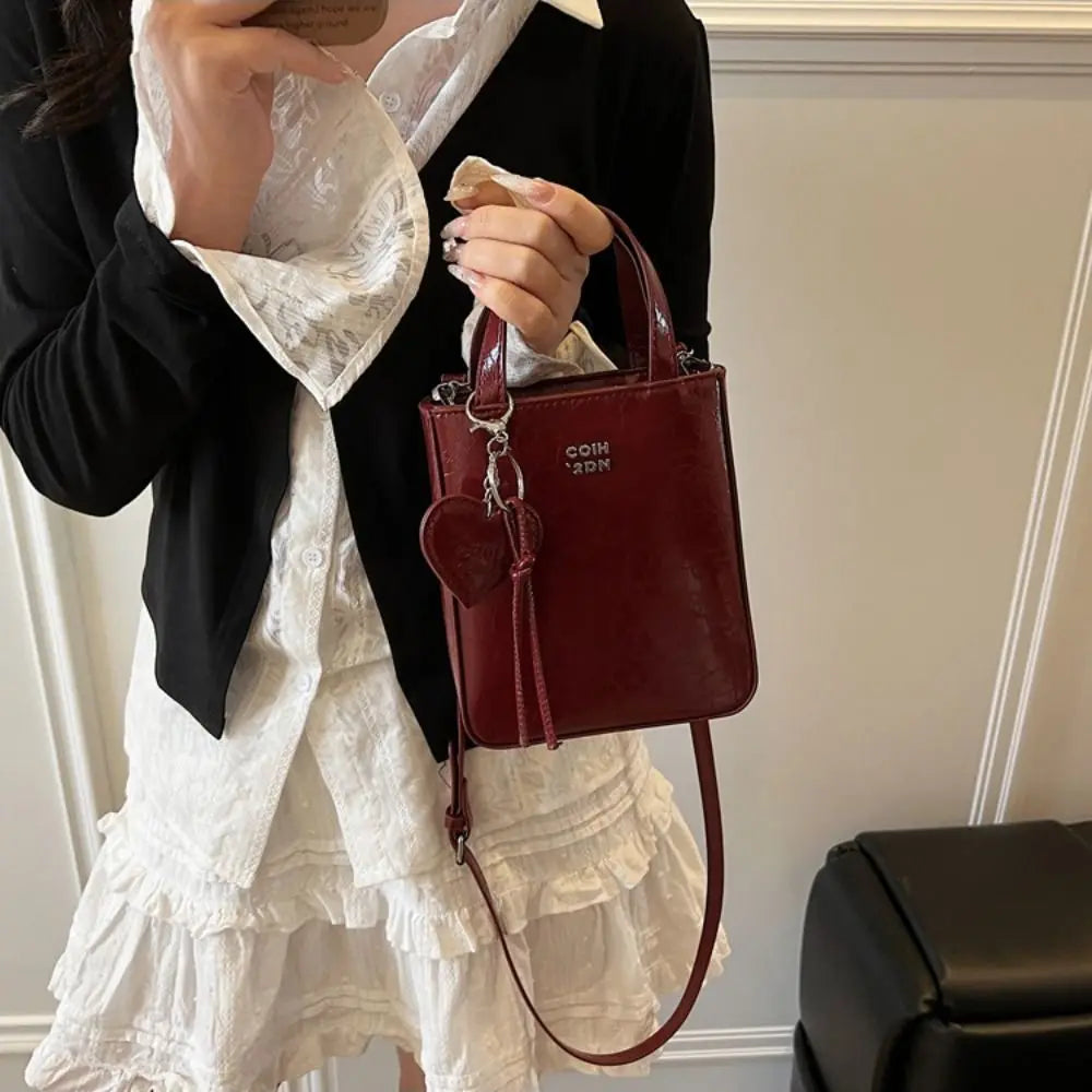 Women's PU Leather Crossbody Bag – Small Square Shoulder Purse Crossbody Shoulder Bag Axl