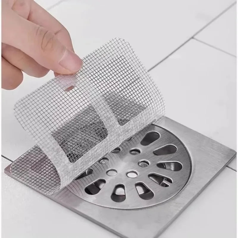 30-Pc Disposable Mesh Drain Stickers – Shower & Sink Filter Drain Filter Sticker Axl