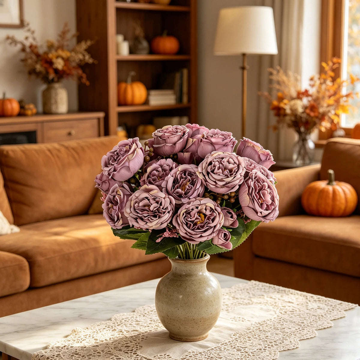 Artificial Silk Peony & Rose Bouquet – Wedding & Home Décor Artificial Flower Bouquet Axl