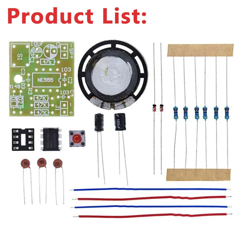 NE555 Doorbell DIY Kit – Dual Tone PCB Soldering Practice DIY Electronics Kit Axl