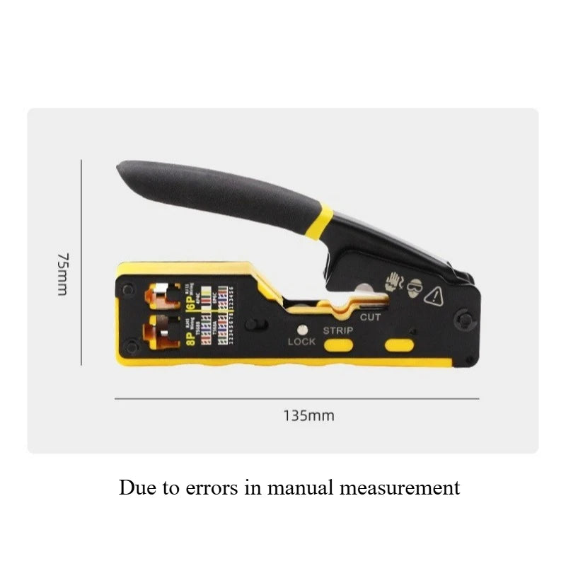 RJ45 Crimping Tool Kit – Cat5 Cat5e Cat6 Pass-Through Crimper Ethernet Crimping Tool Axl