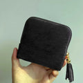 Soft Velvet Jewelry Pouch – 4-Slot Tassel Zipper Travel Bag Jewelry Storage Pouch Axl A6