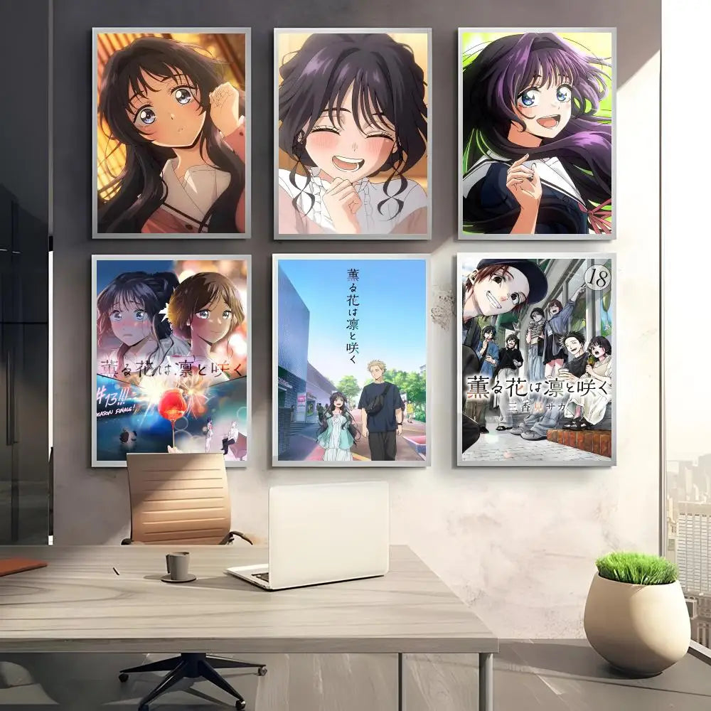 Kaoruko Waguri Anime Self-Adhesive Poster Sticker | Wall Art Anime Wall Sticker Axl