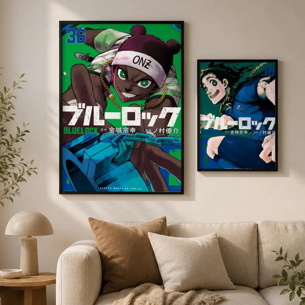 Blue Lock Anime Poster – Self-Adhesive Waterproof Wall Art Anime Wall Poster Axl