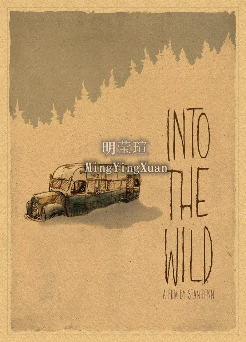 Into the Wild Movie Kraft Paper Poster | Wall Art Print Movie Wall Poster Axl 2 30x20cm