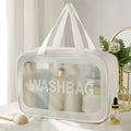 Large Clear Toiletry Bag – Waterproof Travel Makeup Organizer Clear Toiletry Bag Axl White-1pc