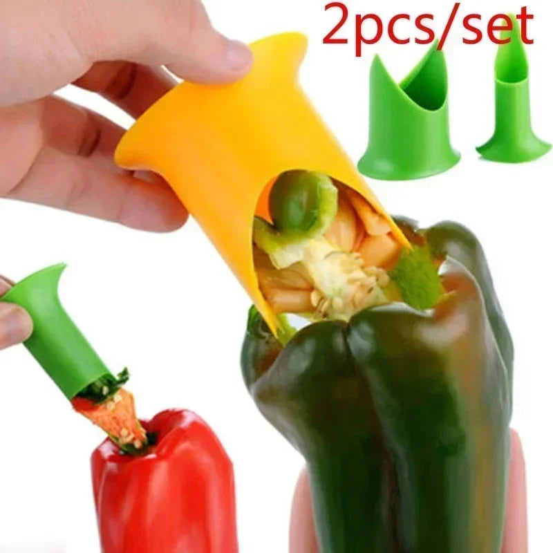 2-Piece Pepper & Tomato Corer Set – Easy Seed Remover Tool Vegetable Corer Set Axl Default Title