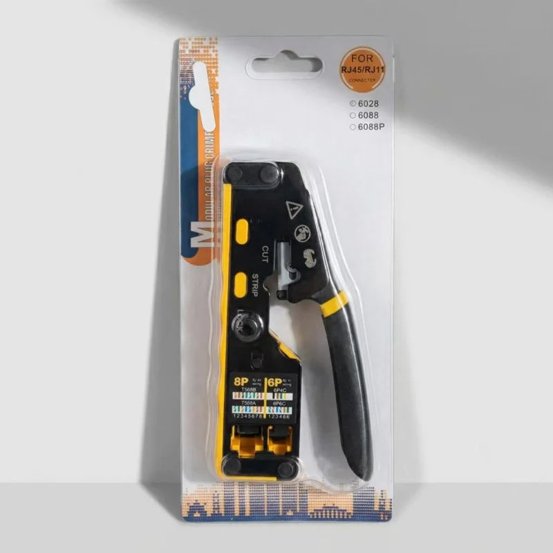 RJ45 Crimping Tool Kit – Cat5 Cat5e Cat6 Pass-Through Crimper Ethernet Crimping Tool Axl