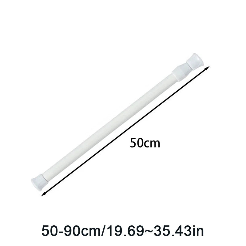 No-Drill Spring Tension Curtain Rod 30–90cm | Shower & Home Tension Curtain Rod Axl L