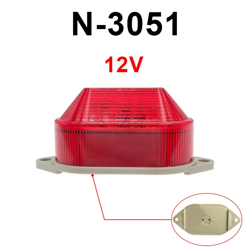 CNMAWAY TB40 LED Strobe Warning Light 12V 24V 220V IP44 LED Warning Light Axl Red 12V