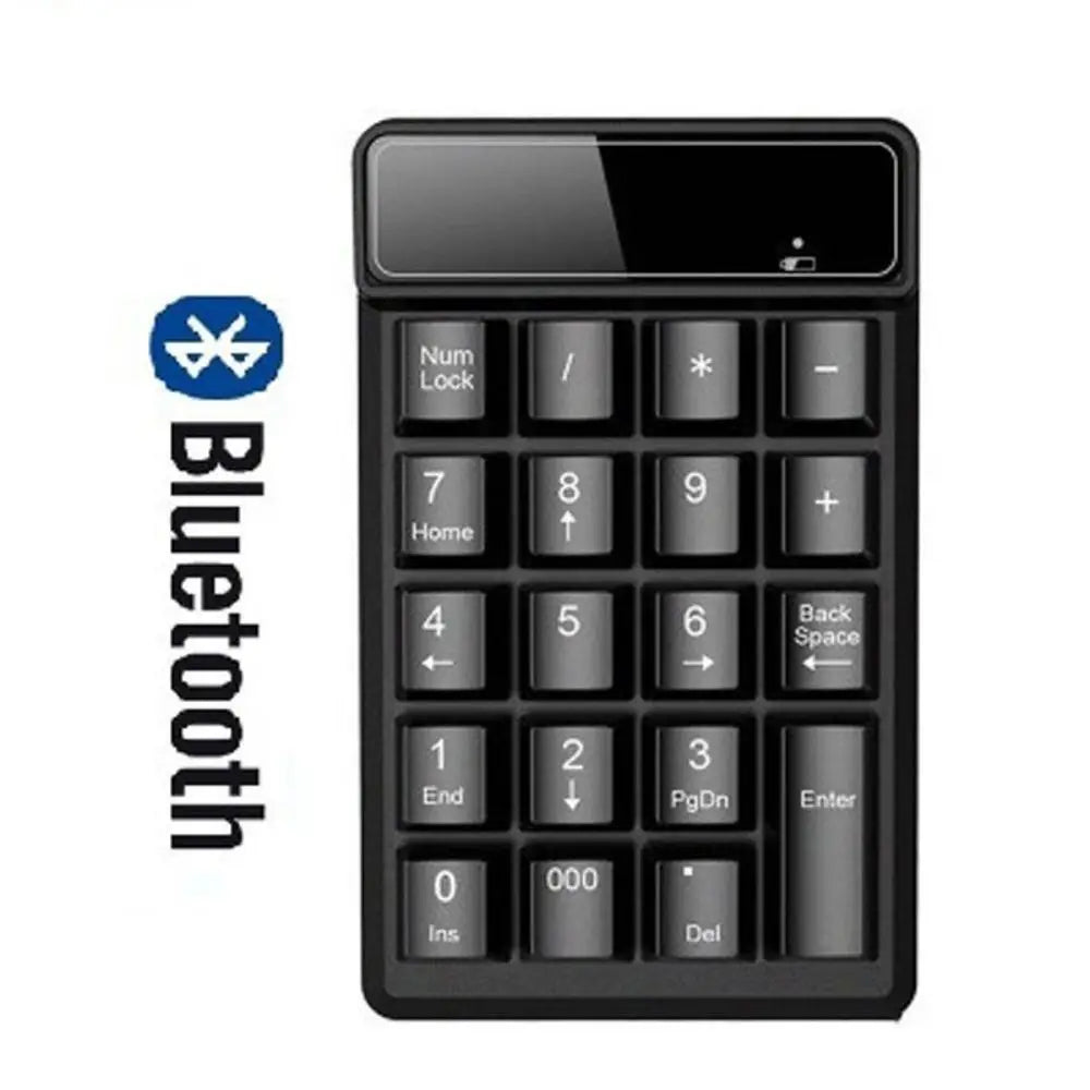 19-Key Wireless Numeric Keypad – Bluetooth, USB & 2.4G Wireless Numeric Keypad Axl Bluetooth