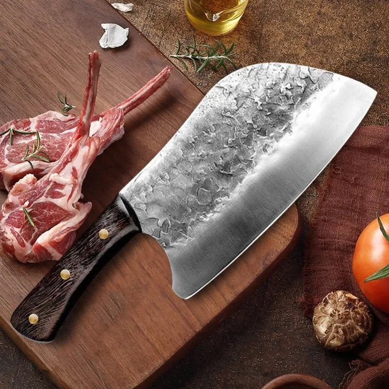 Handmade Forged Kitchen Cleaver – High-Carbon Steel Chef Knife Kitchen Cleaver Knife Axl