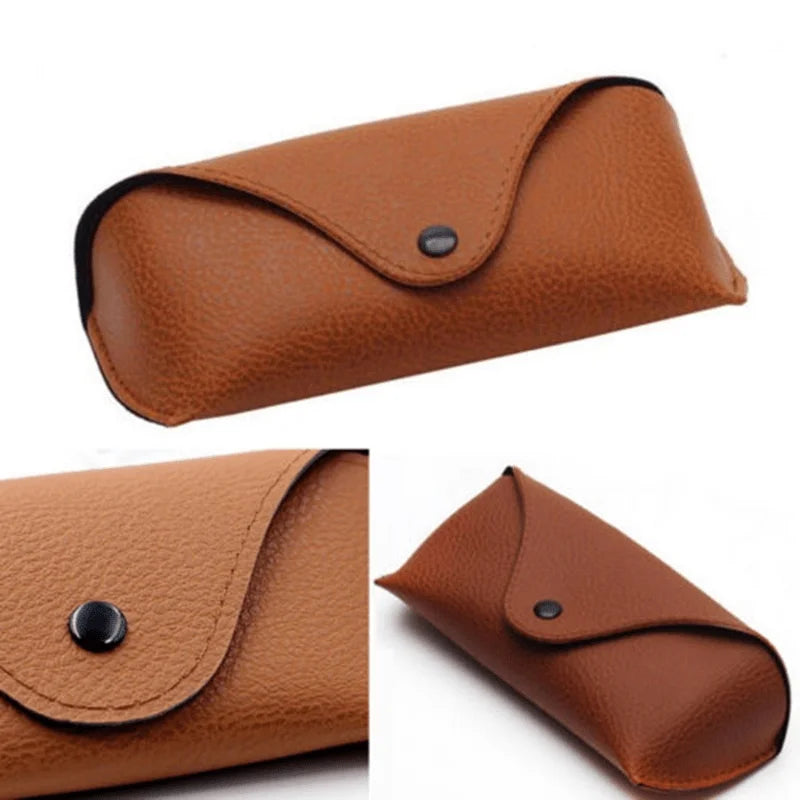 Faux Leather Eyeglasses & Sunglasses Case – Unisex Holder Box Eyeglasses Case Axl