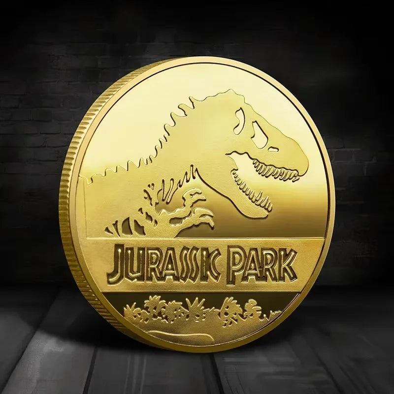 Jurassic Park Dinosaur Commemorative Coin – Metal Medallion Collectible Coin Axl