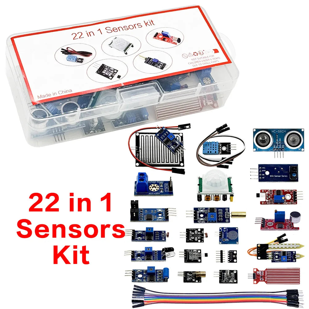 22-in-1 Sensor Modules Starter Kit for Arduino & Raspberry Pi Pico Electronics Starter Kit Axl