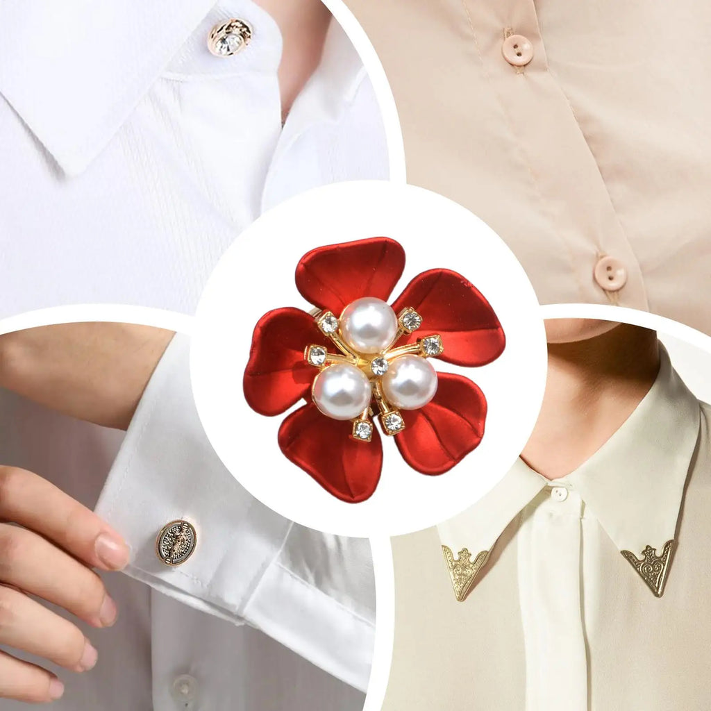 Rhinestone Floral Button Covers for Women – DIY Jewelry Clips Button Cover Clips Axl