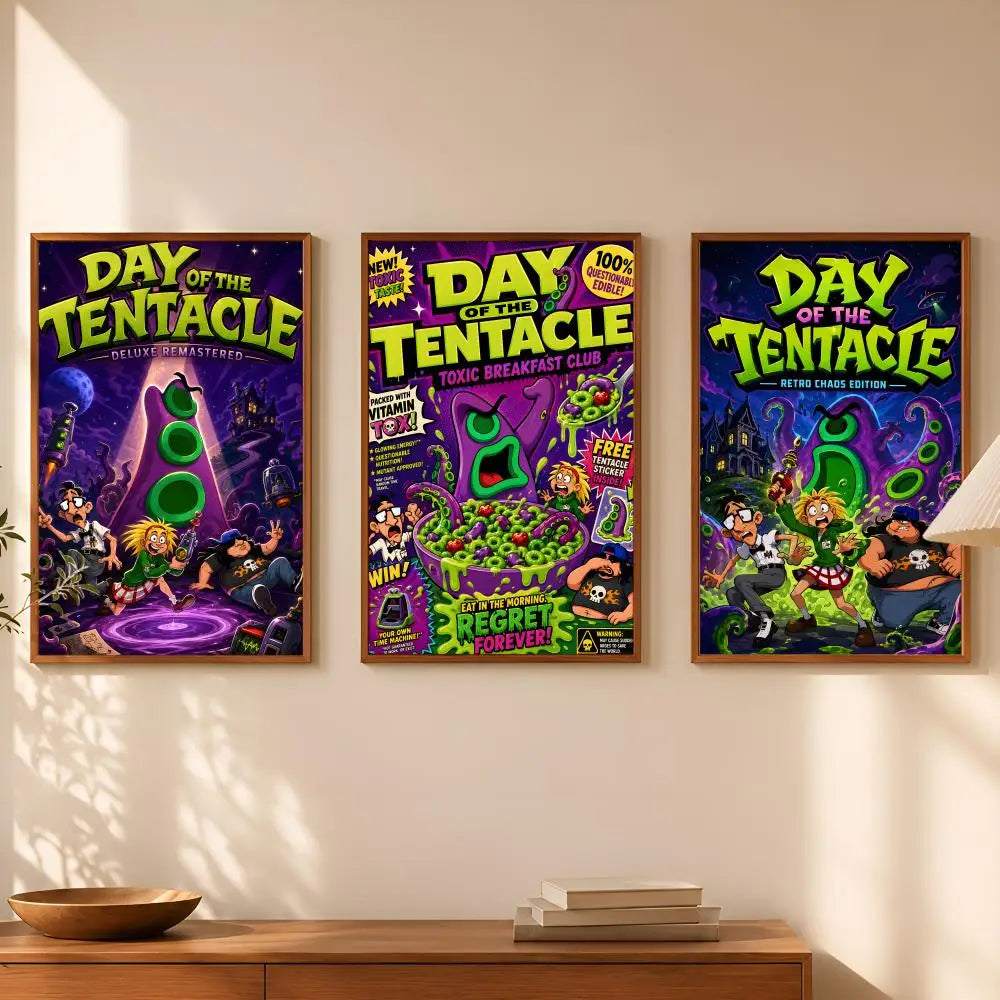Day of the Tentacle HD PVC Self-Stick Wall Art Poster Wall Art Poster Axl
