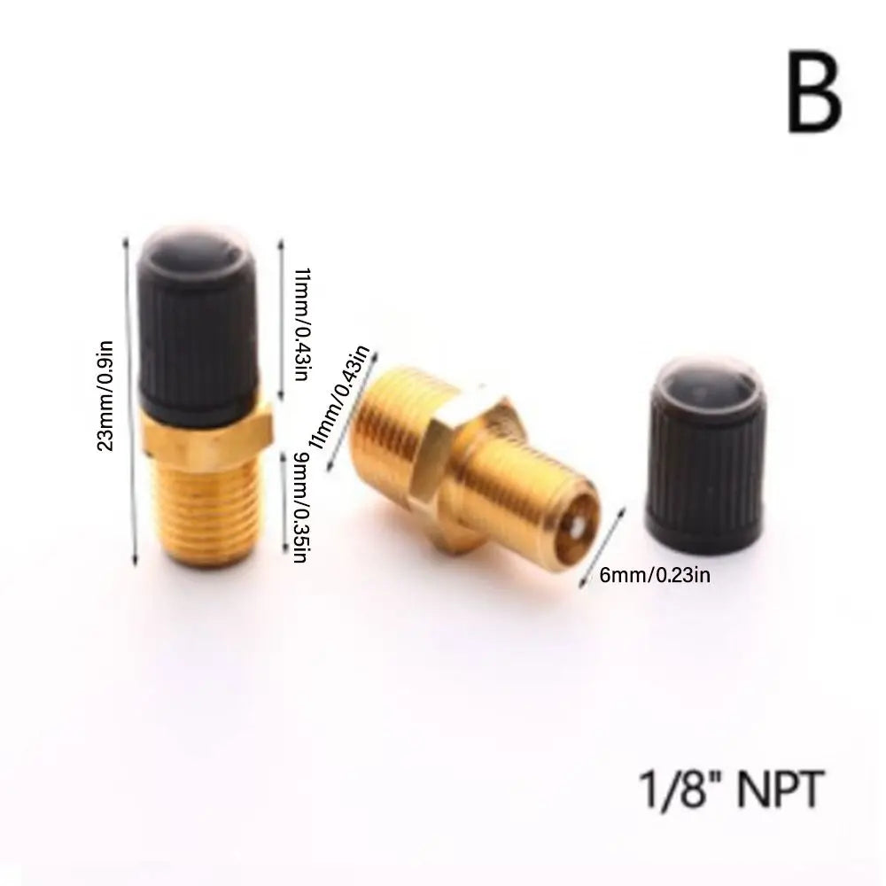 Brass Schrader Fill Valve 1/4 NPT 1/8 NPT M10 | Air Tank Tire Air Tank Fill Valve Axl