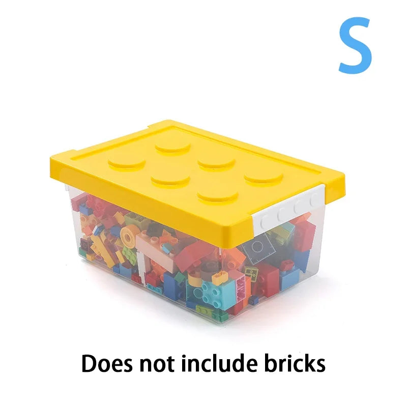Plastic Kids Storage Box – Toy & Building Block Organizer Plastic Storage Box Axl S Yellow