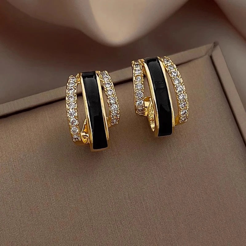 Huitan Claw Cubic Zirconia Stud Earrings – Trendy Women's Studs Stud Earrings Axl