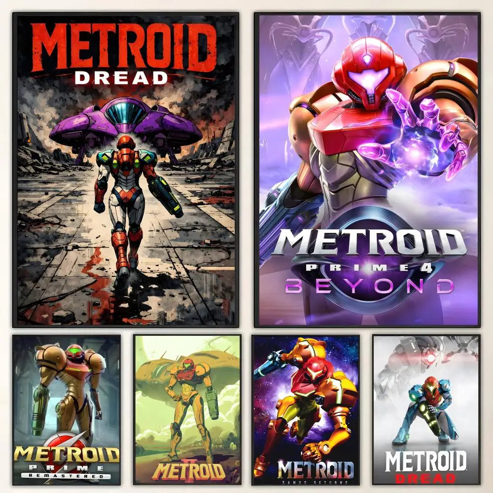 Metroid Prime HD Poster – Waterproof Sticky Wall Art Decor Wall Art Poster Axl