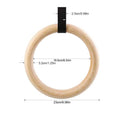 Birch Wood Pull Up Gymnastics Rings – Non-Slip Grip Training Gymnastics Training Rings Axl 32mm lifting ring