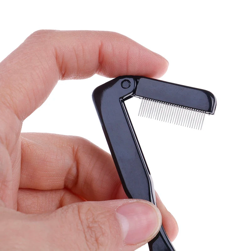 Foldable Metal Eyelash Comb & Eyebrow Brush – Lash Separator Eyelash Comb Axl