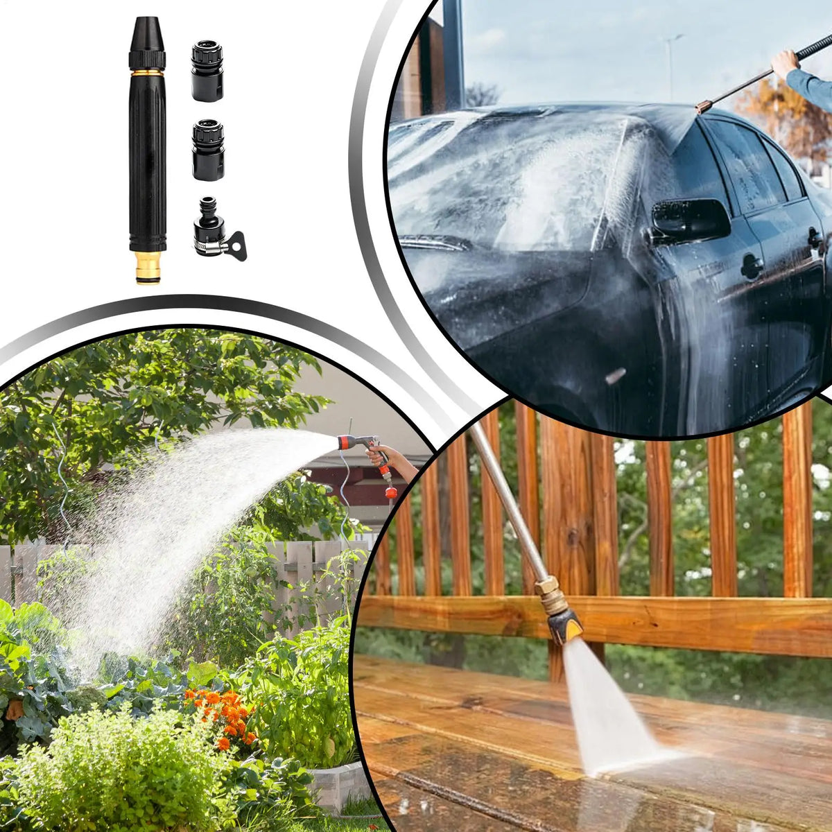 High-Pressure Adjustable Hose Sprayer Nozzle – Car & Garden Garden Hose Nozzle Axl