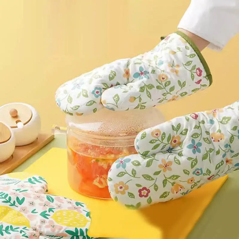 Printed Oven Mitts – Heat Resistant Non-Slip Baking Gloves Oven Mitts Axl Default Title