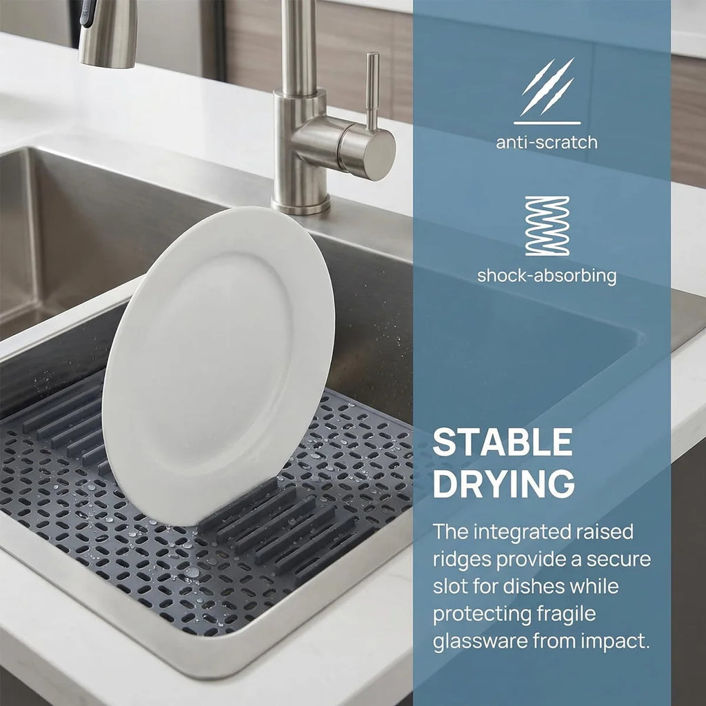 Silicone Sink Mat Protector 16.9"×12.5" | Non-Slip Kitchen Pad Sink Mat Protector Axl