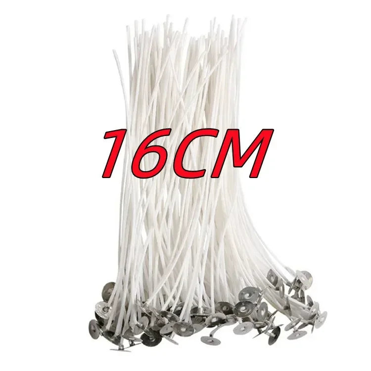 100pc Pure Cotton Candle Wicks – DIY Tealight & Floating Candles Candle Making Wicks Axl 16CM
