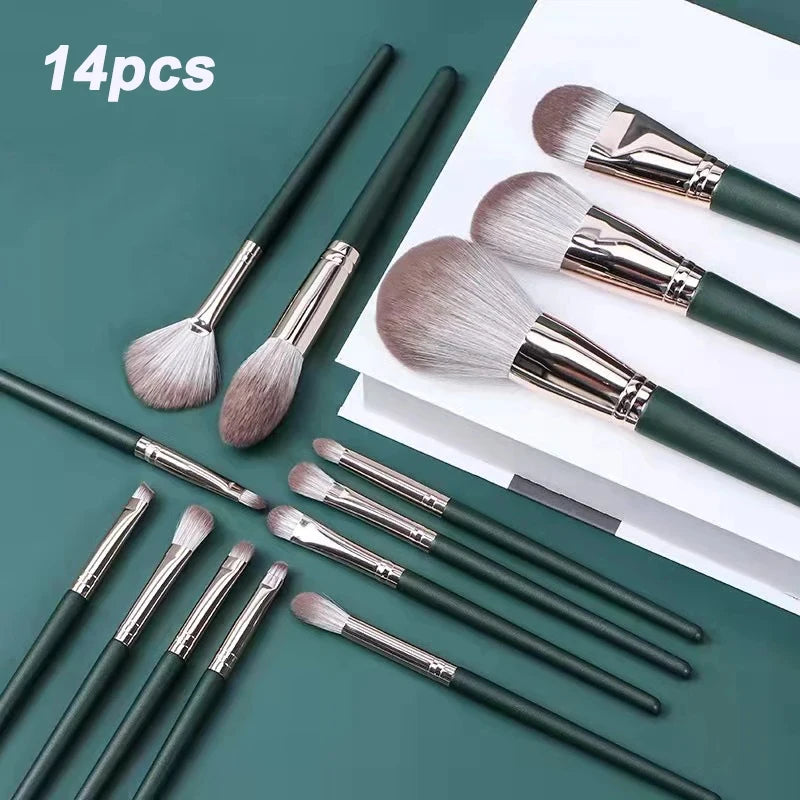 14-Piece Professional Makeup Brush Set – Soft Fluffy Cosmetic Kit Makeup Brush Set Axl