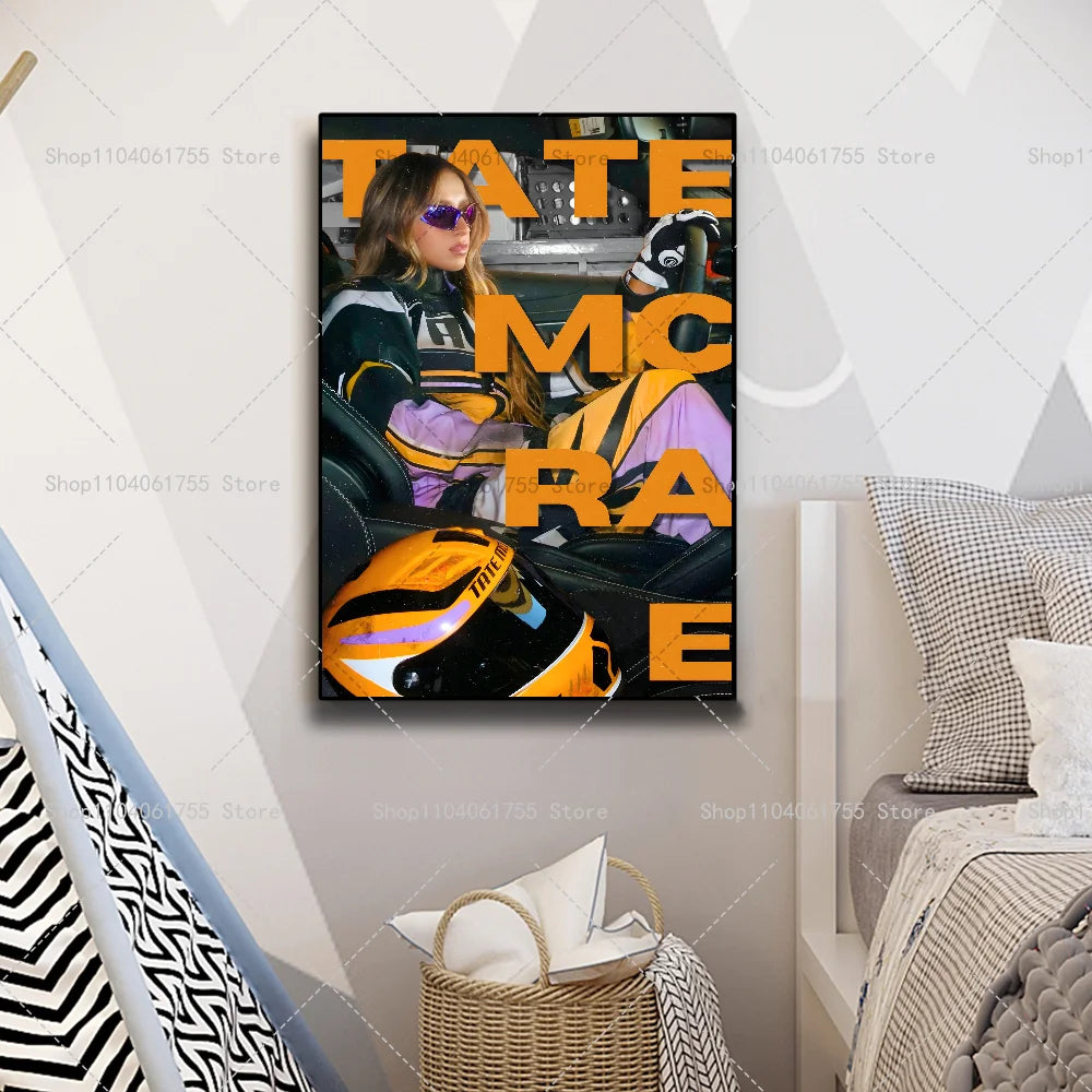Tate McRae Poster – Waterproof Self-Adhesive Wall Art Print Music Wall Poster Axl