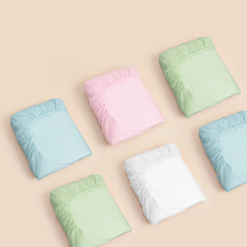 Disposable Non-Woven Fitted Sheet – Elastic Bed Cover Single & Double Disposable Fitted Sheet Axl