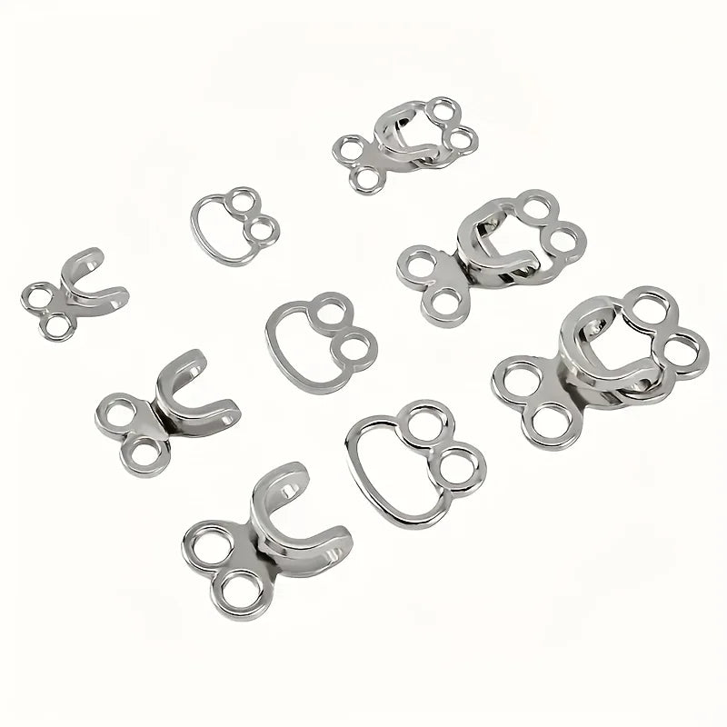 50-Set Zinc Alloy Invisible Hook & Eye Closures for Sewing Sewing Fasteners Axl