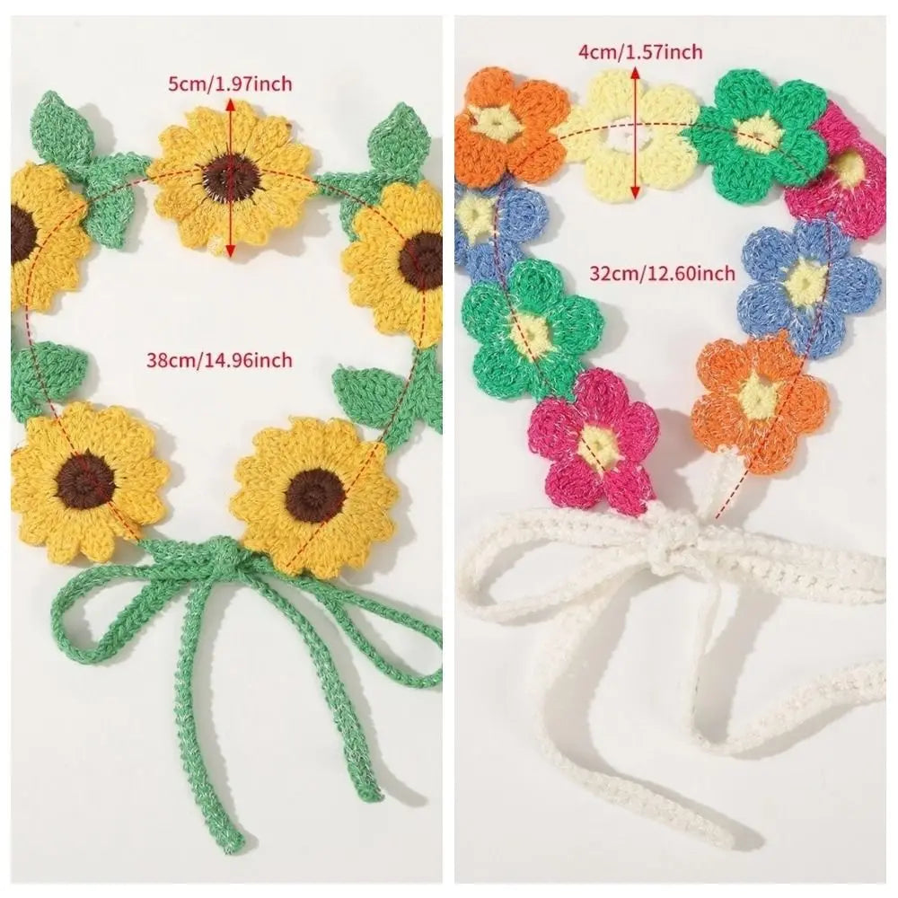 Crochet Knit Headband – Flower Hair Wrap for Women & Girls Knit Headband Axl