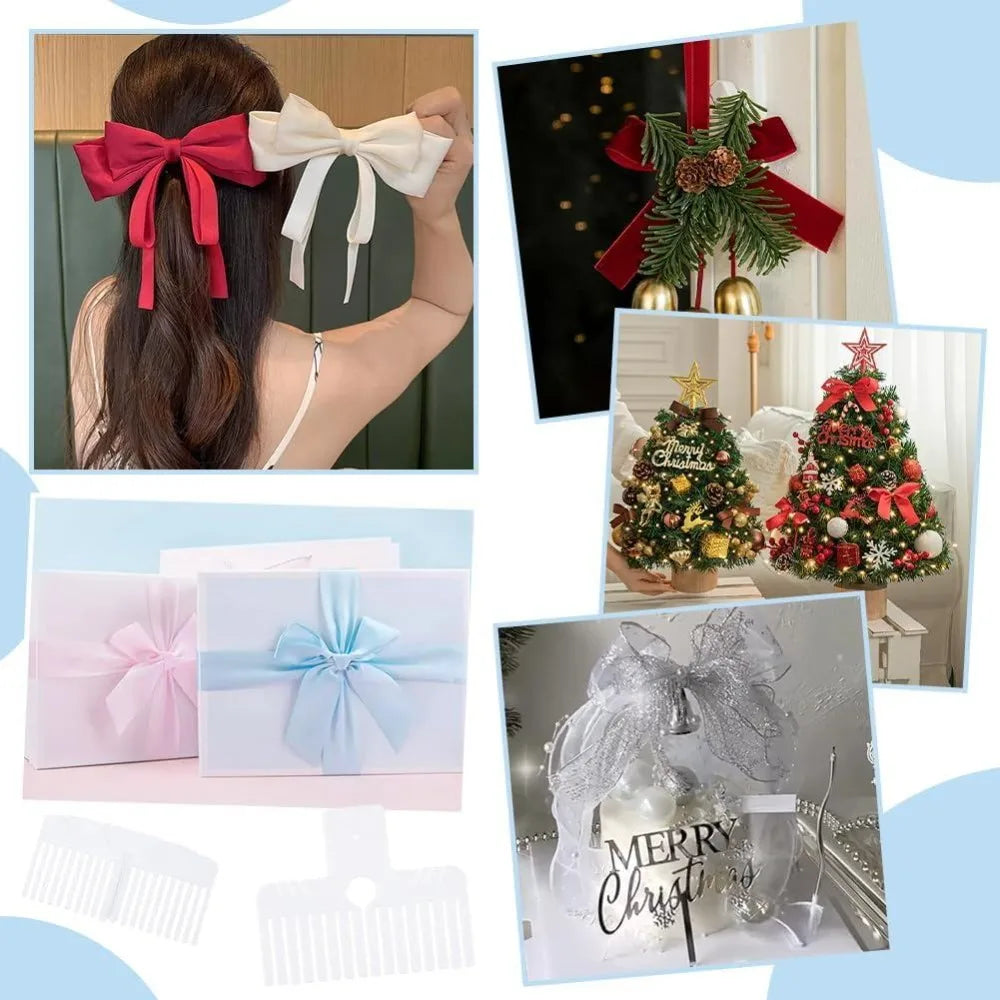 2-Piece Plastic Bow Maker Kit – DIY Hair Bows & Ribbon Tool Bow Making Tool Axl