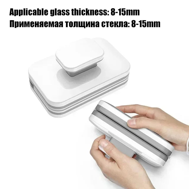 Double-Sided Magnetic Window Cleaner Brush | Indoor & Outdoor Magnetic Window Cleaner Axl Glass 8-15mm