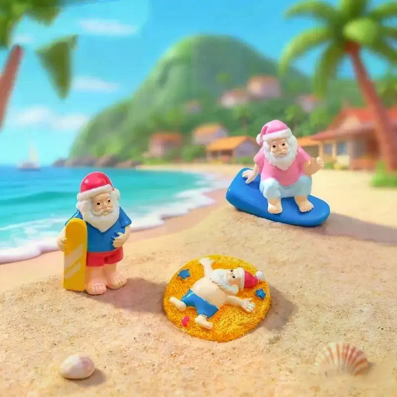 Mini Resin Summer Santa Figurine – Beach & Garden Décor Resin Figurine Axl