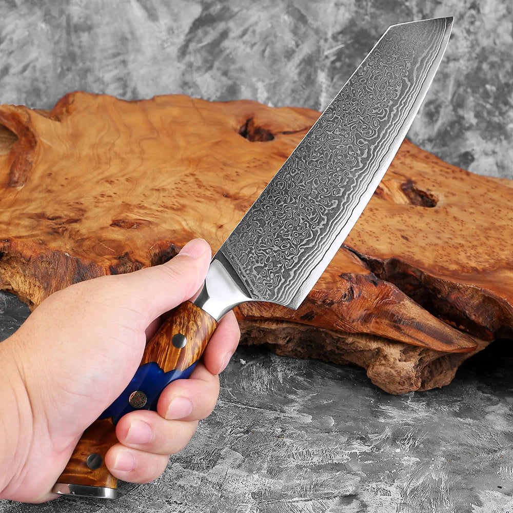 8" VG10 Damascus Steel Kiritsuke Chef Knife – XITUO Damascus Chef Knife Axl