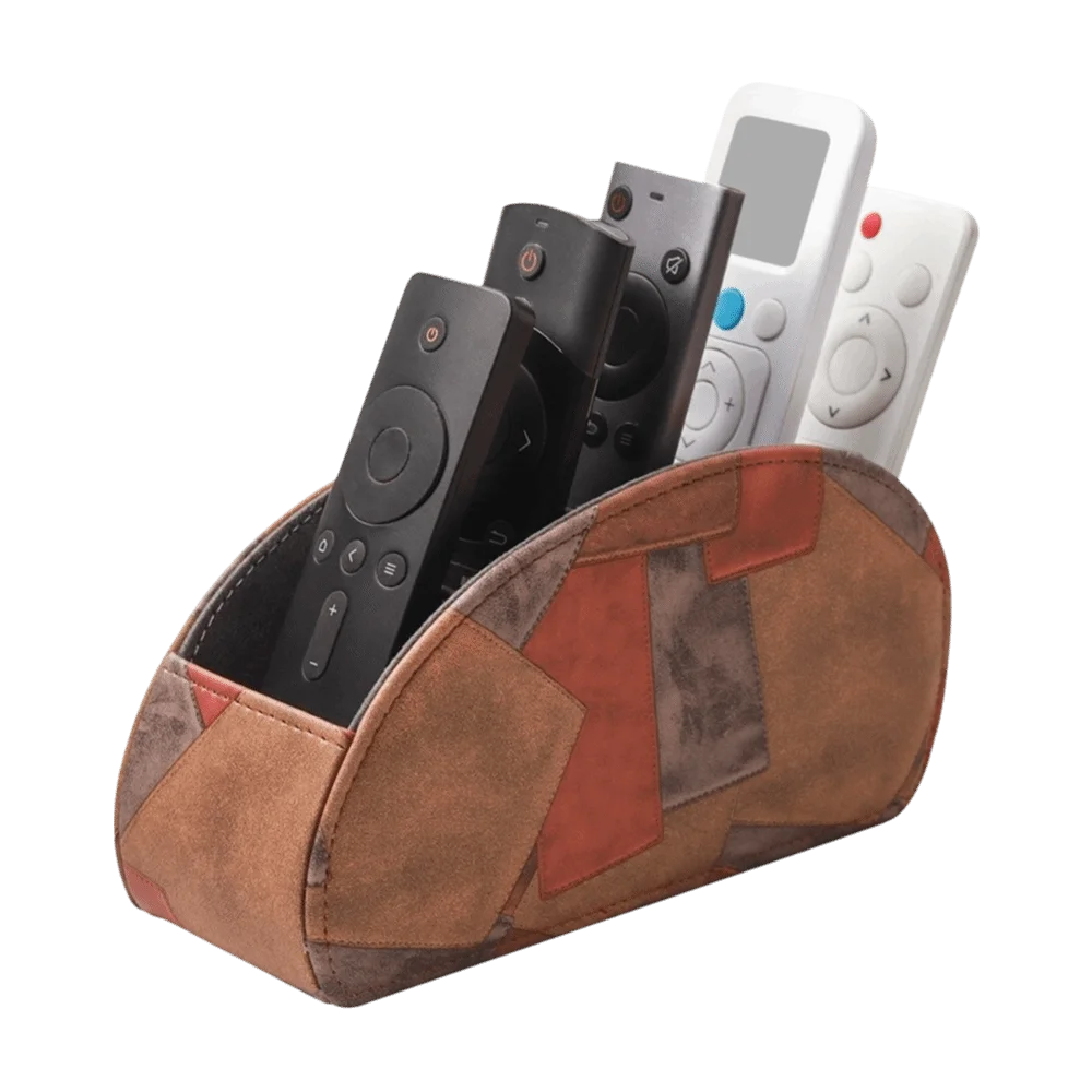 PU Leather Remote Control Holder & Desk Organizer Box Desk Organizer Box Axl Style-K
