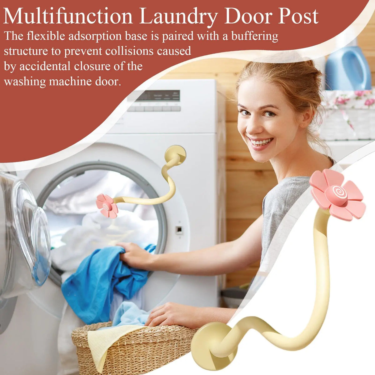 Magnetic Washer Door Prop – Non-Slip Odor-Free Door Stopper Washer Door Prop Axl