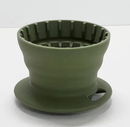 Collapsible Silicone Pour Over Coffee Dripper for Travel & Camping Coffee Dripper Axl Army Green